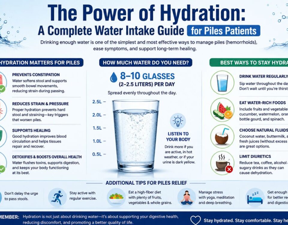 Water Intake for Piles Patients